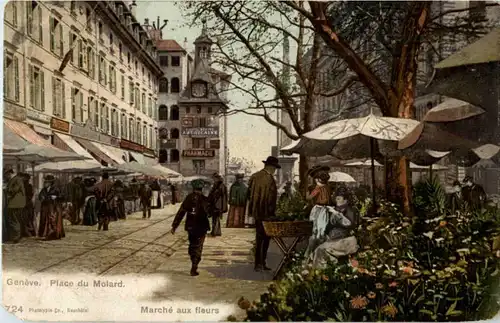 Geneve - Place du Molard - Marche aux fleurs -172680