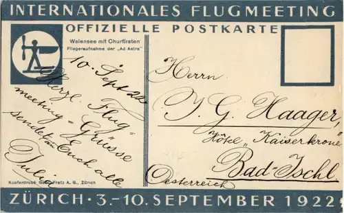 Internationales Flugmeeting Zürich 1922 -171442