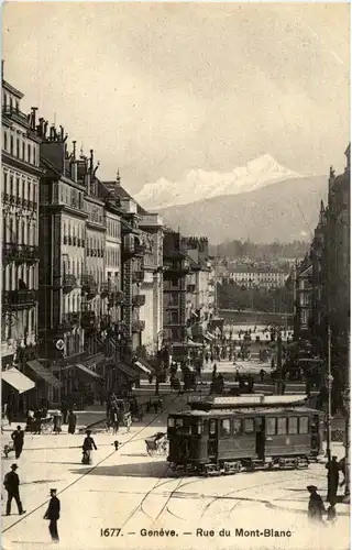 Geneve - Rue du Mont Blanc mit Tram -172762
