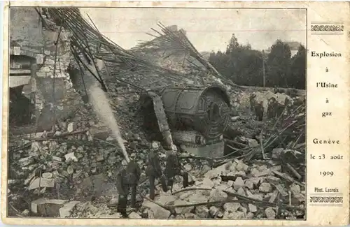 Geneve - Explosion a l usine a gaz -173060