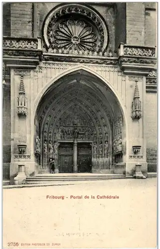 Fribourg - Portal de la Cathedrale -133448