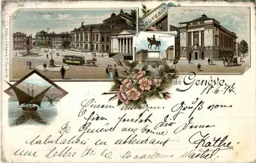 Souvenir de Geneve - Litho 1897 -172618