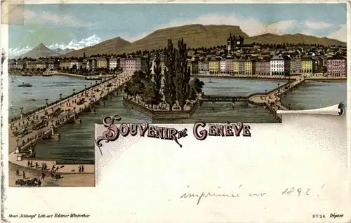 Souvenir de Geneve - Litho -172598