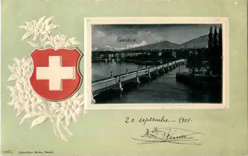 Geneve - Prägekarte -172394