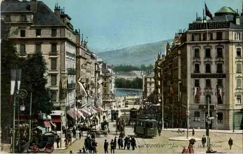 Geneve - Le rue du Mont Blanc -172746