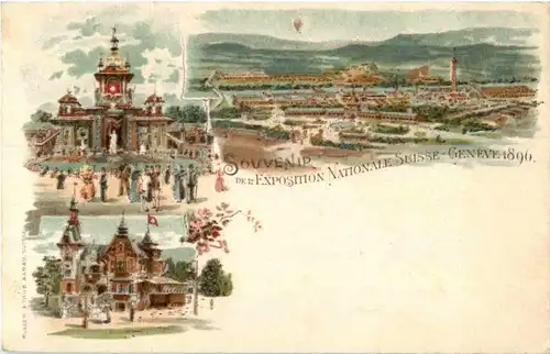 Geneve - Exposition Nationale suisse 1896 - Litho -172498