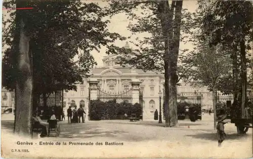 Geneve - Entree de la Promenade des Bastions -172794