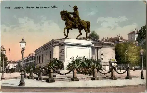 Geneve - Statue du General Dufour -172646