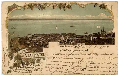 Souvenir de Neuchatel - Litho -175232