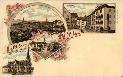 Gruss aus Wyl - Litho -N2664