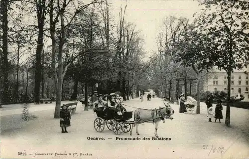 Geneve - Promenade des Bastions - Kutsche -172792