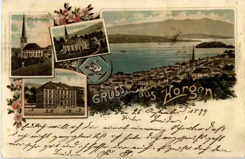 Gruss aus Horgen - Litho -N2756
