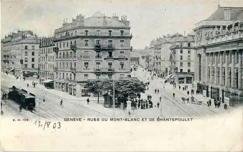 Geneve - Rues du Mont Blanc et de Chantepoulet -172856