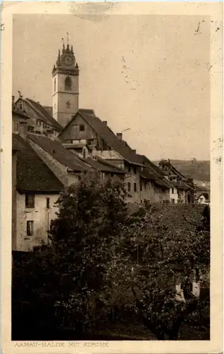 Aarau - Halde mit Kirche -174562