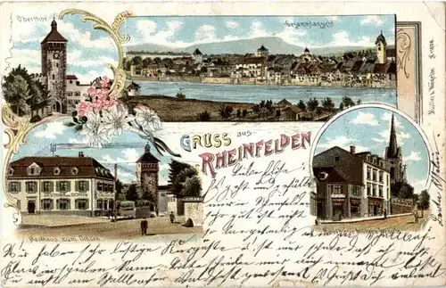Gruss aus Rheinfelden - Litho -N2880