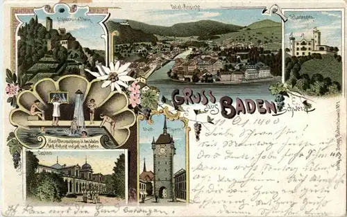 Gruss aus Baden - Litho -N2874