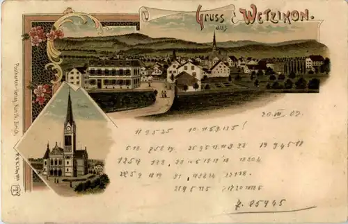 Gruss aus Wetzikon - Litho -N2600