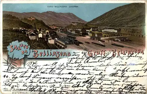 Saluto da Bellinzona - Litho -N2930