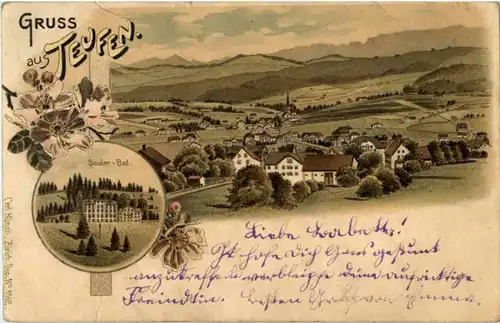 Gruss aus Teufen - Litho -N2706