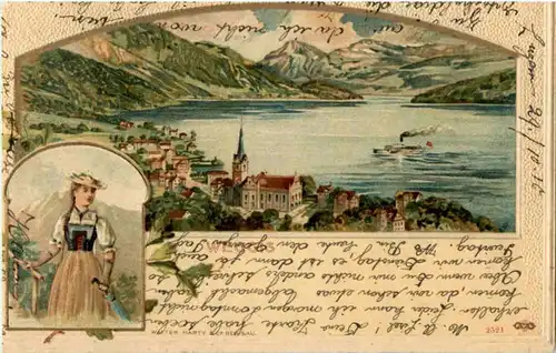 Weggis - Prägekarte -N3526