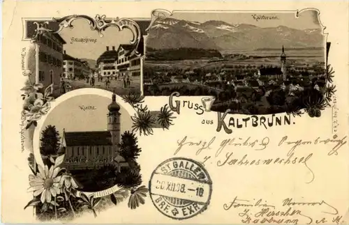 Gruss aus Kaltbrunn - Litho -N2734