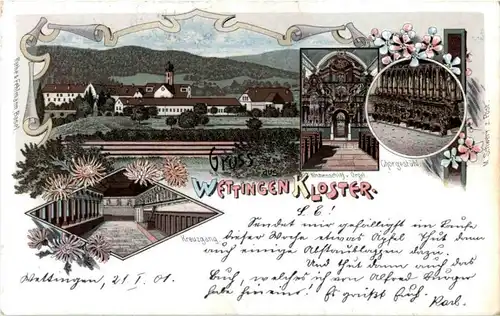 Gruss aus Wettingen Kloster - Litho -N2888