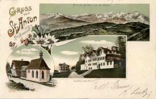 Gruss von St. Anton - Litho -N3200