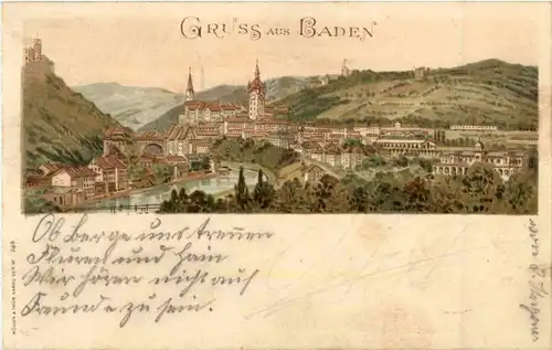 Gruss aus Baden - Litho -N3282