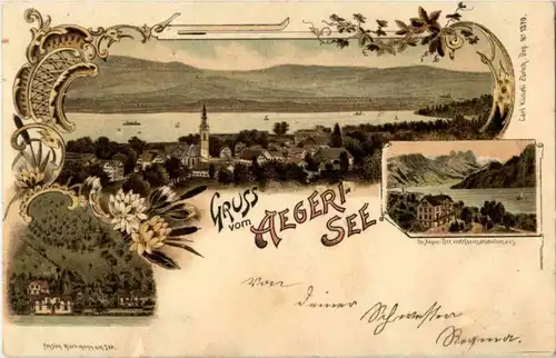 Gruss vom Aegeri See - Litho -N2554