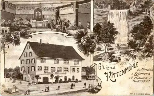 Gruss von der Rittenmühle bei Erlenbach -N3128