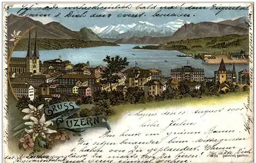 Gruss aus Luzern - Litho -134368