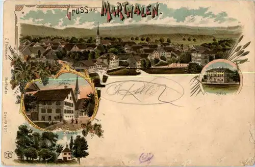 Gruss aus Marthalen - Litho -N2752