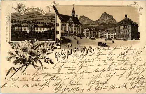 Gruss aus Schwyz - Litho -N3262