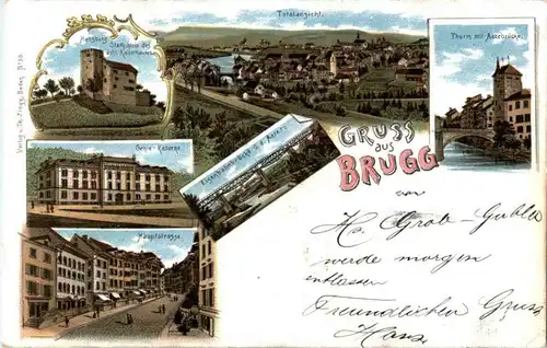 Gruss aus Brugg - Litho -N3308