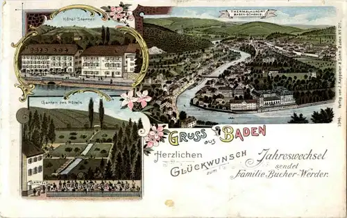 Gruss aus Baden - Litho -N2876