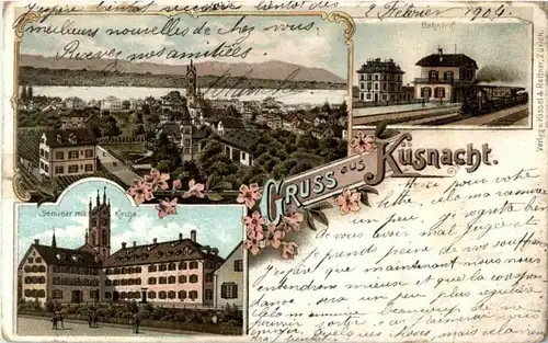 Gruss aus Küsnacht - Litho -N3148