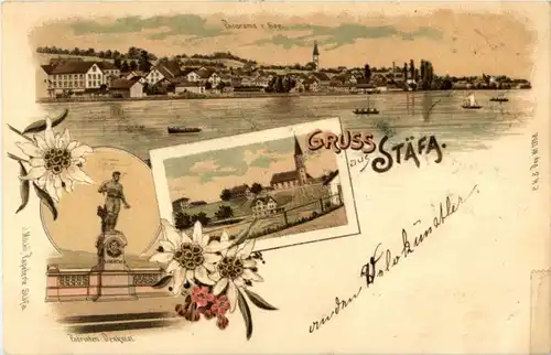 Gruss aus Stäfa - Litho -N3178