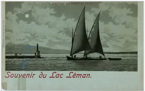 Souvenir du Lac Leman - Litho -134742