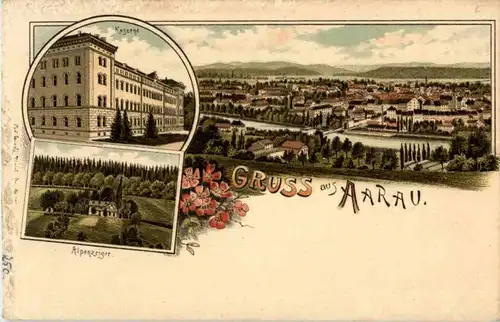 Gruss aus Aarau - Litho -N3330