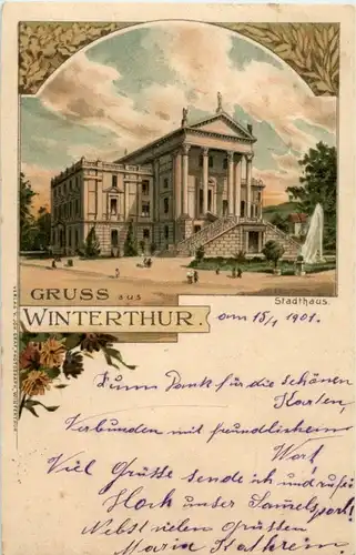 Gruss aus Winterthur - Litho -N3458