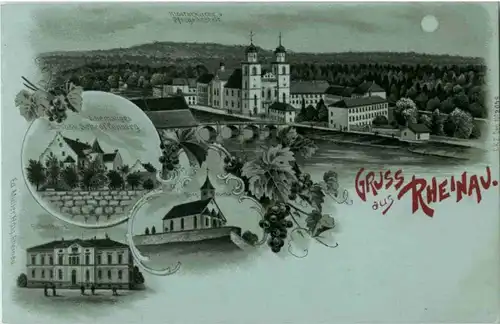 Gruss aus Rheinau - Litho -N2636