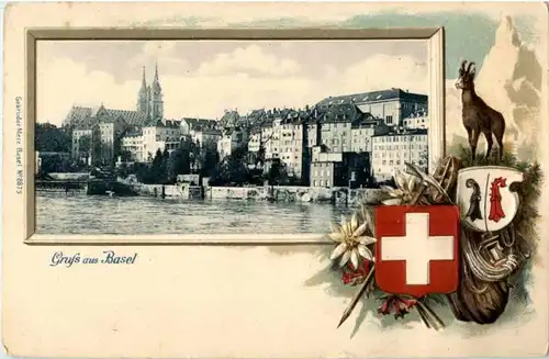 Gruss aus Basel - Prägekarte -N4428
