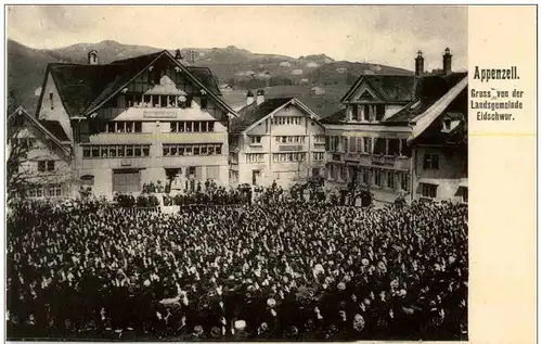 Appenzell - Gruss von der Landsgemeinde Eidschwur -134938