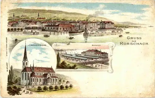 Gruss aus Rorschach - Litho -N2814