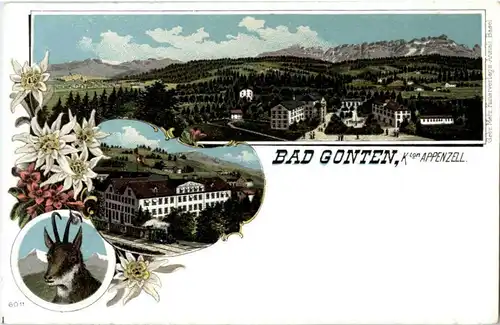 Gruss aus Gonten - Litho -N2774