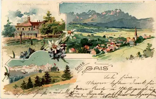 Gruss aus Gais - Litho -N2834