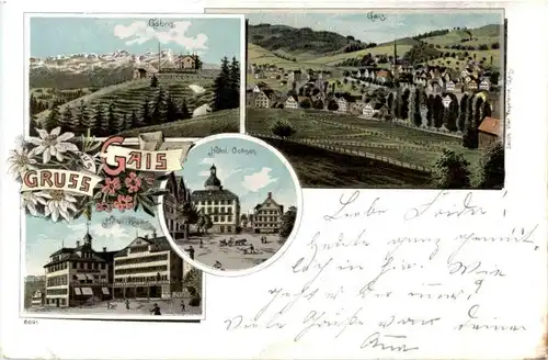Gruss aus Gais - Litho -N2836