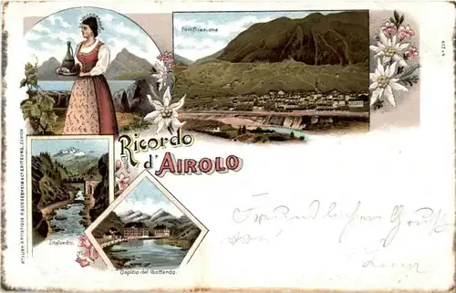 Ricordo d Airolo - Litho -N2922