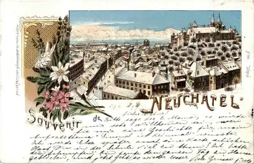 Souvenir de Neuchatel - Litho -N2896