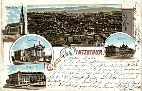 Gruss aus Winterthur - Litho -N2946